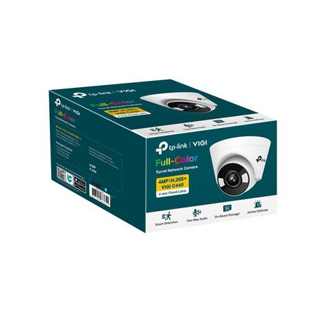 TP-LINK | VIGI 4MP Full-Color Turret Network Camera | VIGI C440 | Dome | 4 MP | 4 mm | H.265+/H.265/H.264+/H.264 | MicroSD - 3